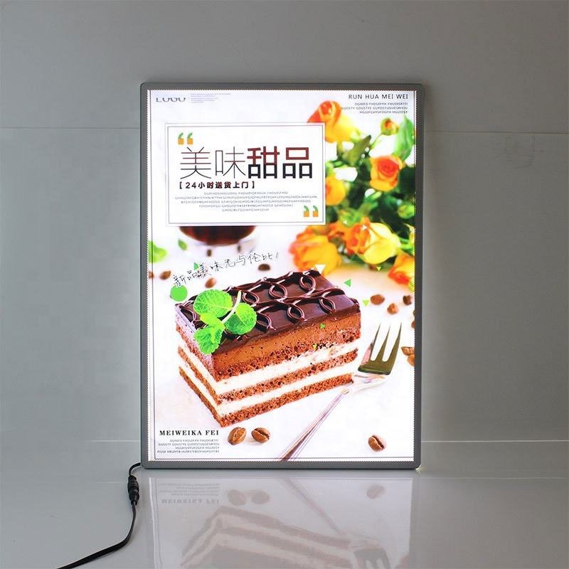 A4-A1 Size LED Wall Lightbox Menu Display Board Restaurant Advertising Light Box Menu Board