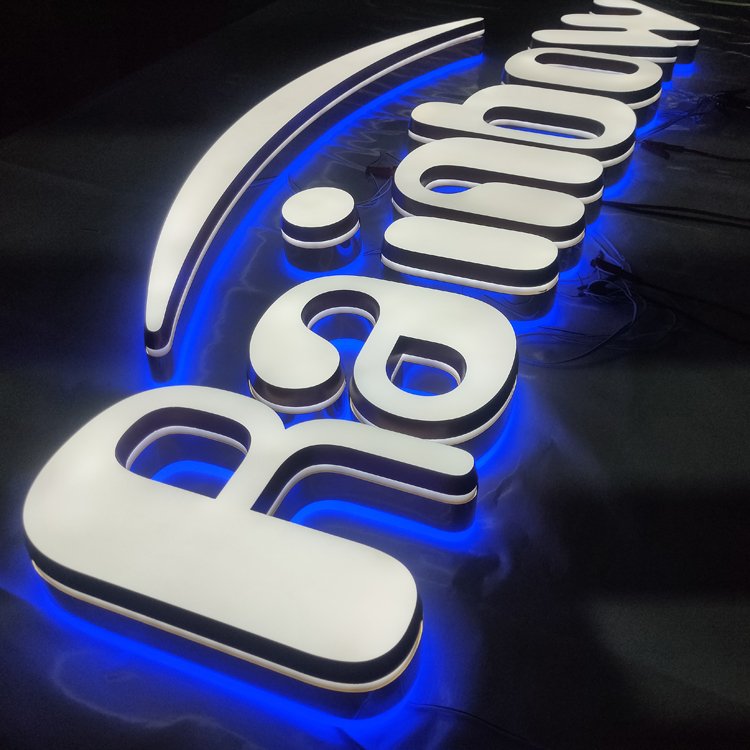 3D acrylic lighting letter custom led backlit sign 3d sign channel letter light logo outdoor custom led sign for business brand