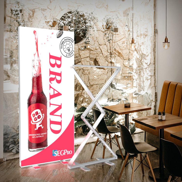 Lintel 10s Assembly Folding Advertising Boards Advertising Light Box Aluminium Frame Advertising Light Boxes Led Display