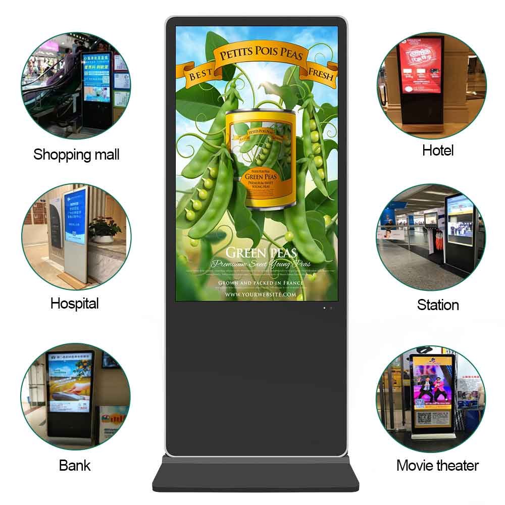 VETO LCD Floor Standing 32-86 Inch Android Video LCD Advertising Player Equipment Indoor Totem Digital Touch Signage Display