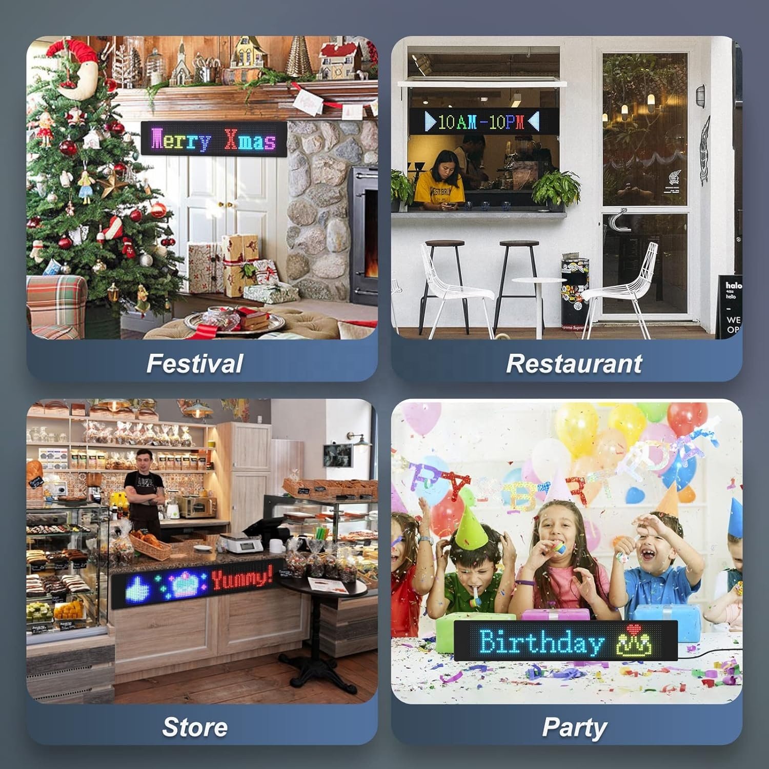 App Control LED Sign Board Flexible USB Programmable Custom Scrolling Message Car Signs Digital Display Led Matrix Panel