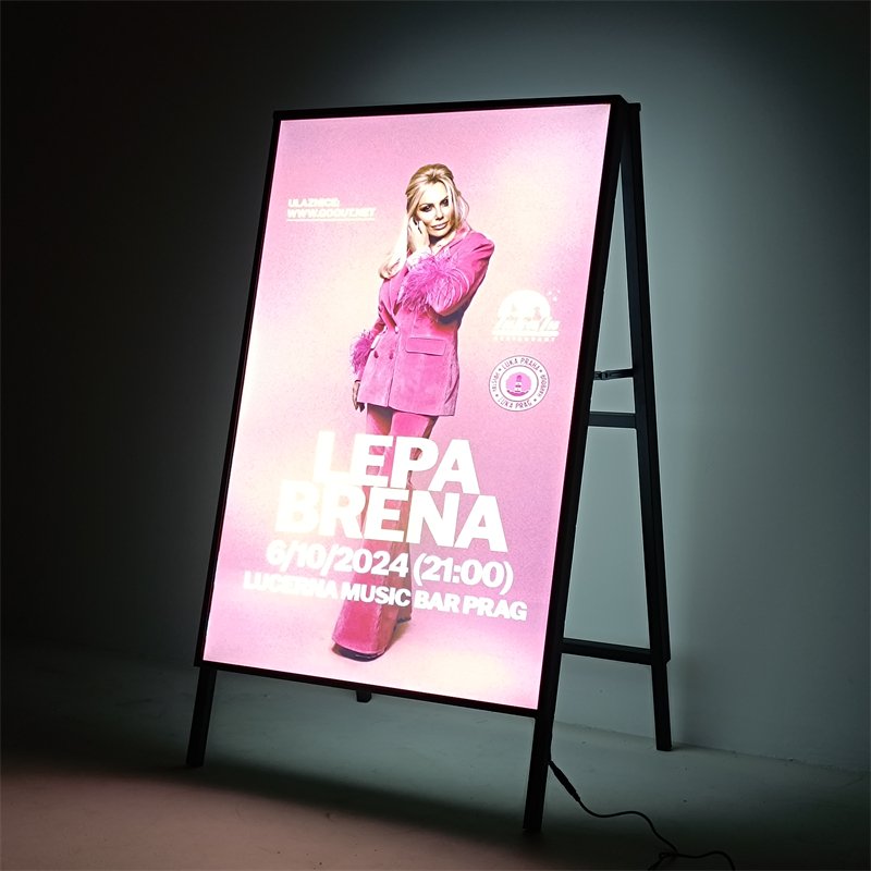 Outdoor Folding Portable Plastic A-frame Double-sided Display street Restaurant Sandwich sidewalk curb sign Promotion board