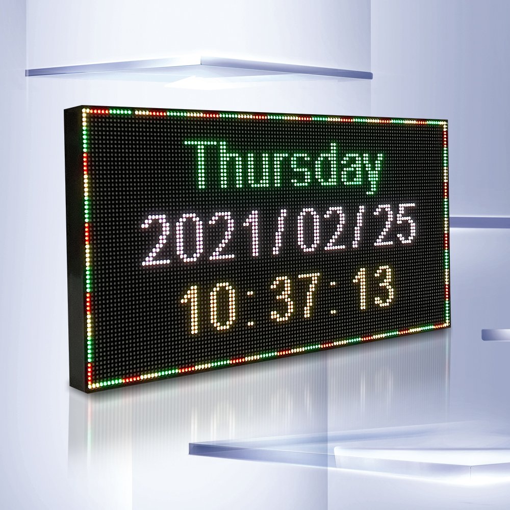 Small LED Screen LED billboard indoor full-color programmable LED sign advertising sign board scrolling Message display
