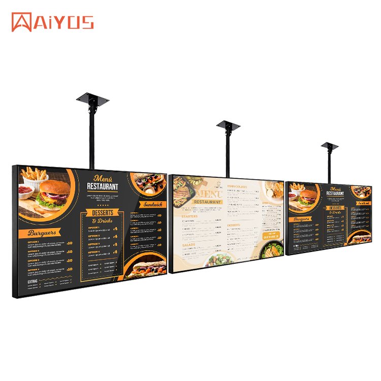LCD WiFi Advertising Touchscreen Shop LCD Electronic menu display digital signage 32/43/49/55 inch