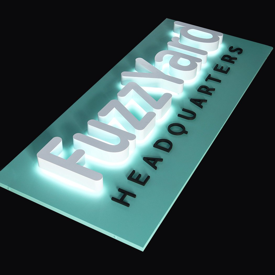 Custom Sign Board 3D backlit logo Channel Letter illuminated Signs LED Letter Sign with Backboard