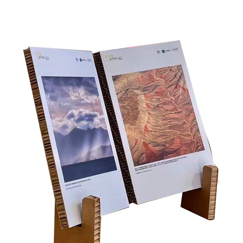 Economic Factory Directly Sale Outdoor Indoor Double Side Corrugated Board Frame Menu Advertising Poster Display Stand