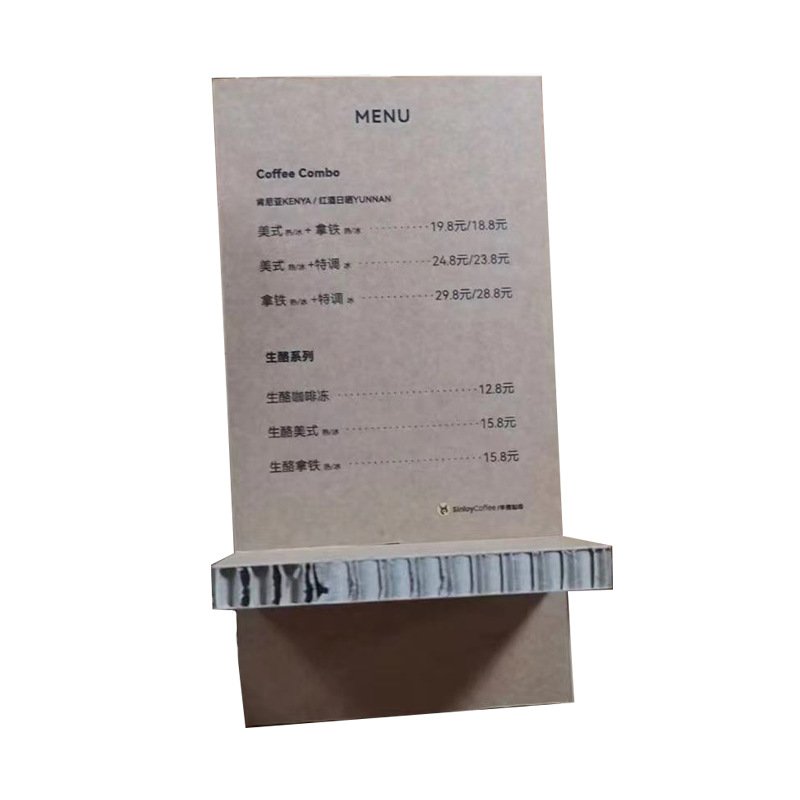 Economic Factory Directly Sale Outdoor Indoor Double Side Corrugated Board Frame Menu Advertising Poster Display Stand