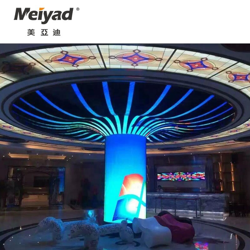China Factory Curve Flexible Digital Advertising Board Led Flexible Screens Cylindrical Led Display