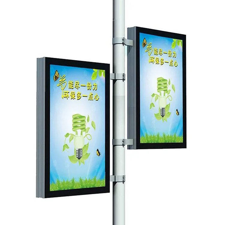 IP65 Waterproof Bill Board P2 P6 P8 P10 Outdoor Advertising LED Light Pole Display Screen