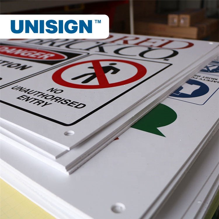 Unisign pvc foam board advertising 10mm wpc board kitchen cabinets rigid pvc sheet for house decoration Advertising board