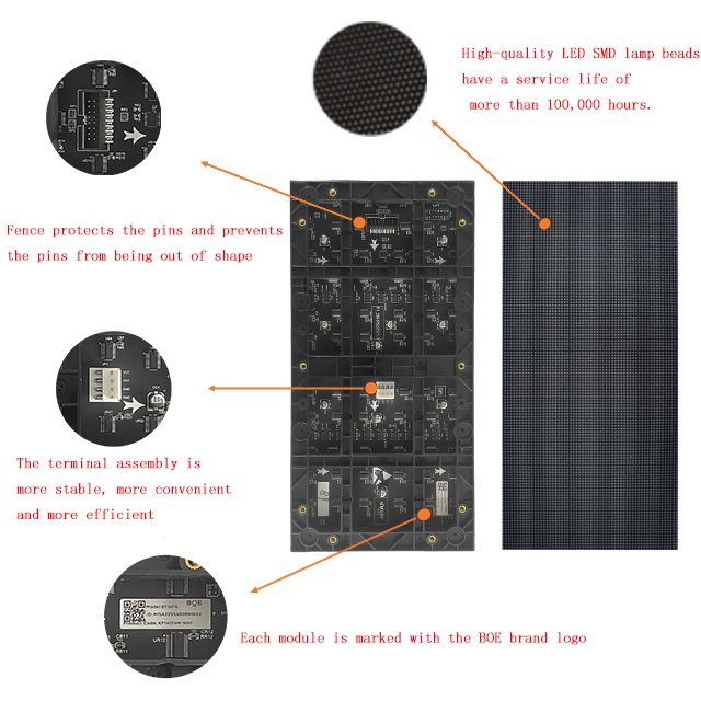 Advertising led screens Shopping Mall Subway Exhibition Hall Education Advertising P2.0 Indoor led screen panel display