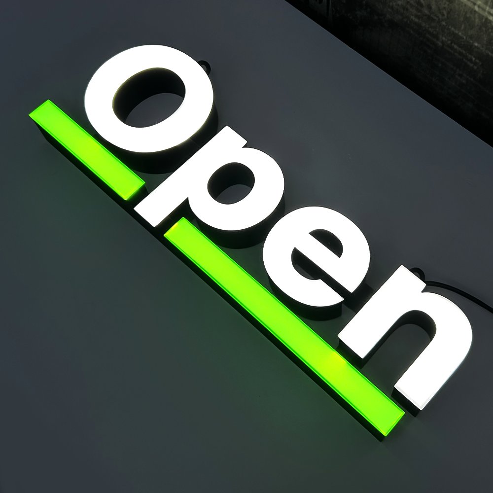 3D Light Box Letters Sign Custom Advertising Light Box Wall Outdoor Double Side Logo Display For Lighting Advertising Boards