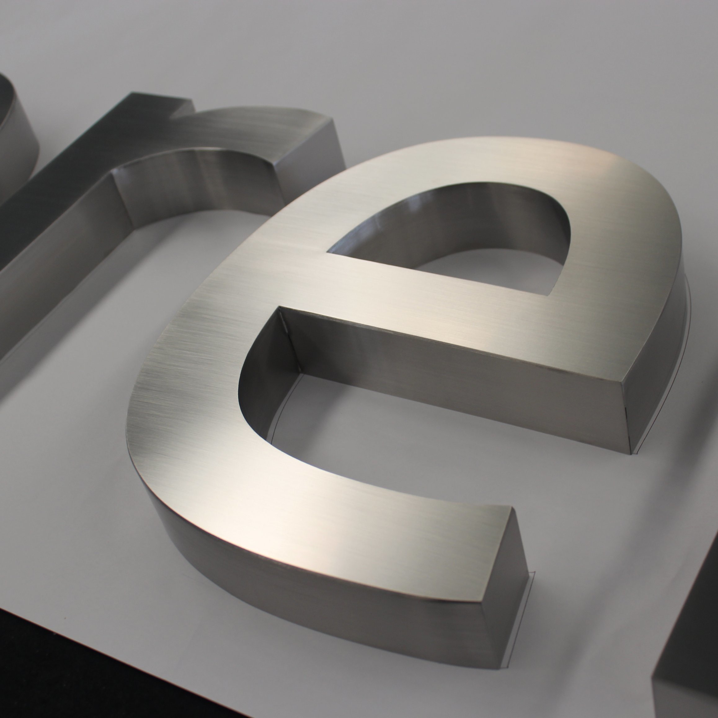 Custom Business LED Signage Letters with My Company Logo Name Brushed Gold 3D Outdoor Store Signs PVC Backlit Sign Office Use