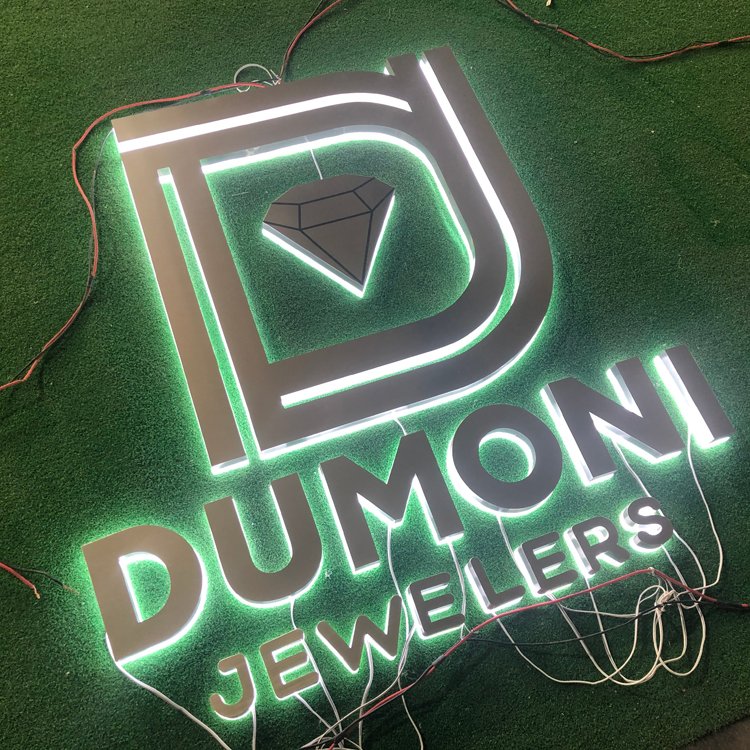 3d Led Stainless Steel Backlit Channel Letters Sign Light Logo Signage Sign Led Letter light outdoor led sign for business shop