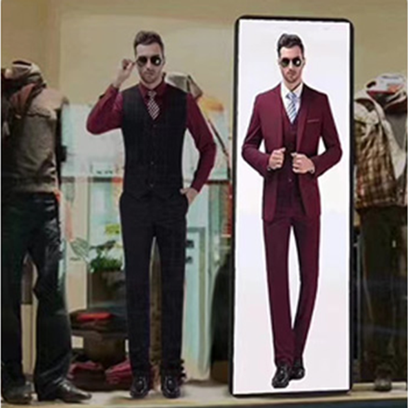 Indoor Advertising LED Display Movable Floor Standing 640*1920mm P2.5 3840Hz Poster LED Display Board For Shopping Mall