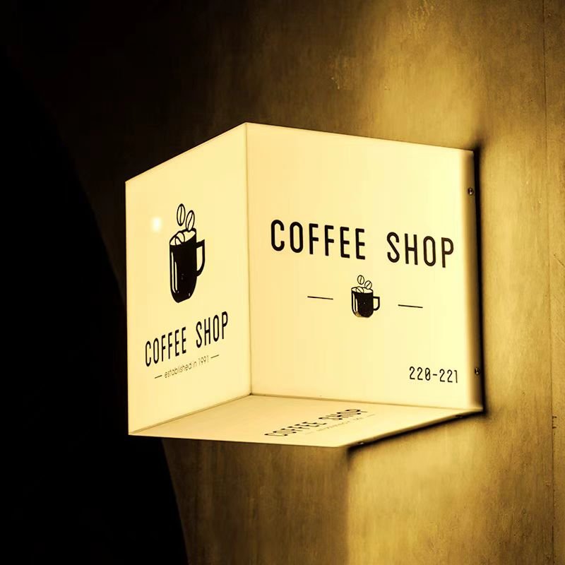 Custom stainless steel frame logo led light box sign illuminated acrylic outdoor advertising sign board