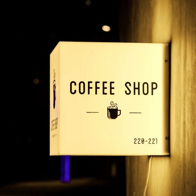 Custom stainless steel frame logo led light box sign illuminated acrylic outdoor advertising sign board