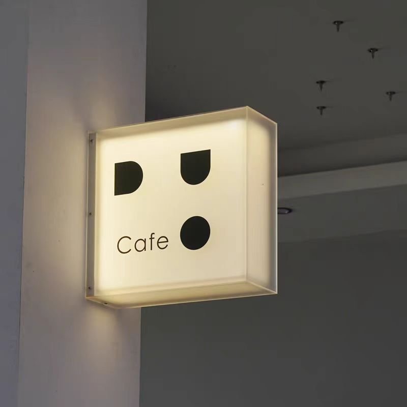 Custom stainless steel frame logo led light box sign illuminated acrylic outdoor advertising sign board