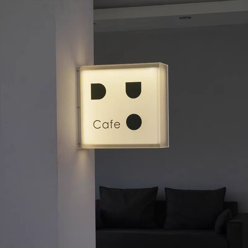 Custom stainless steel frame logo led light box sign illuminated acrylic outdoor advertising sign board