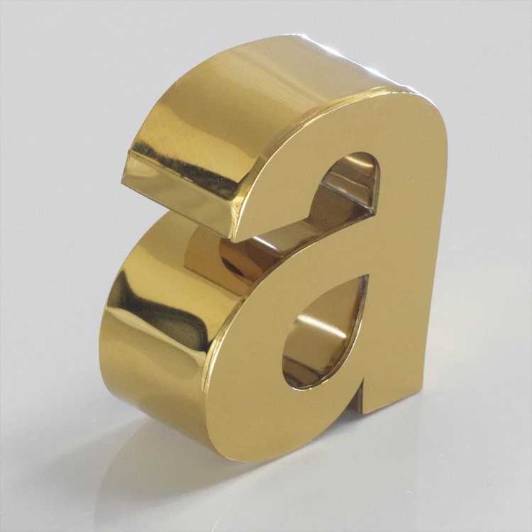 Metal letters 3d logo sign custom gold stainless steel letters business sign 3d letters led sign signage for business