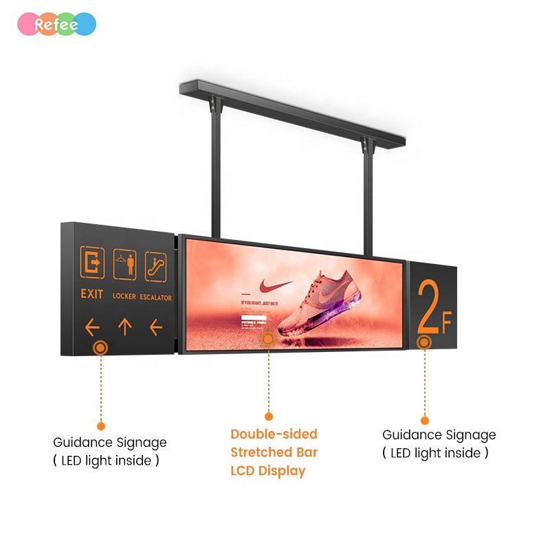 Traffic LCD screen subway direction wayfinding floor guide advertising display led logo panel sign board