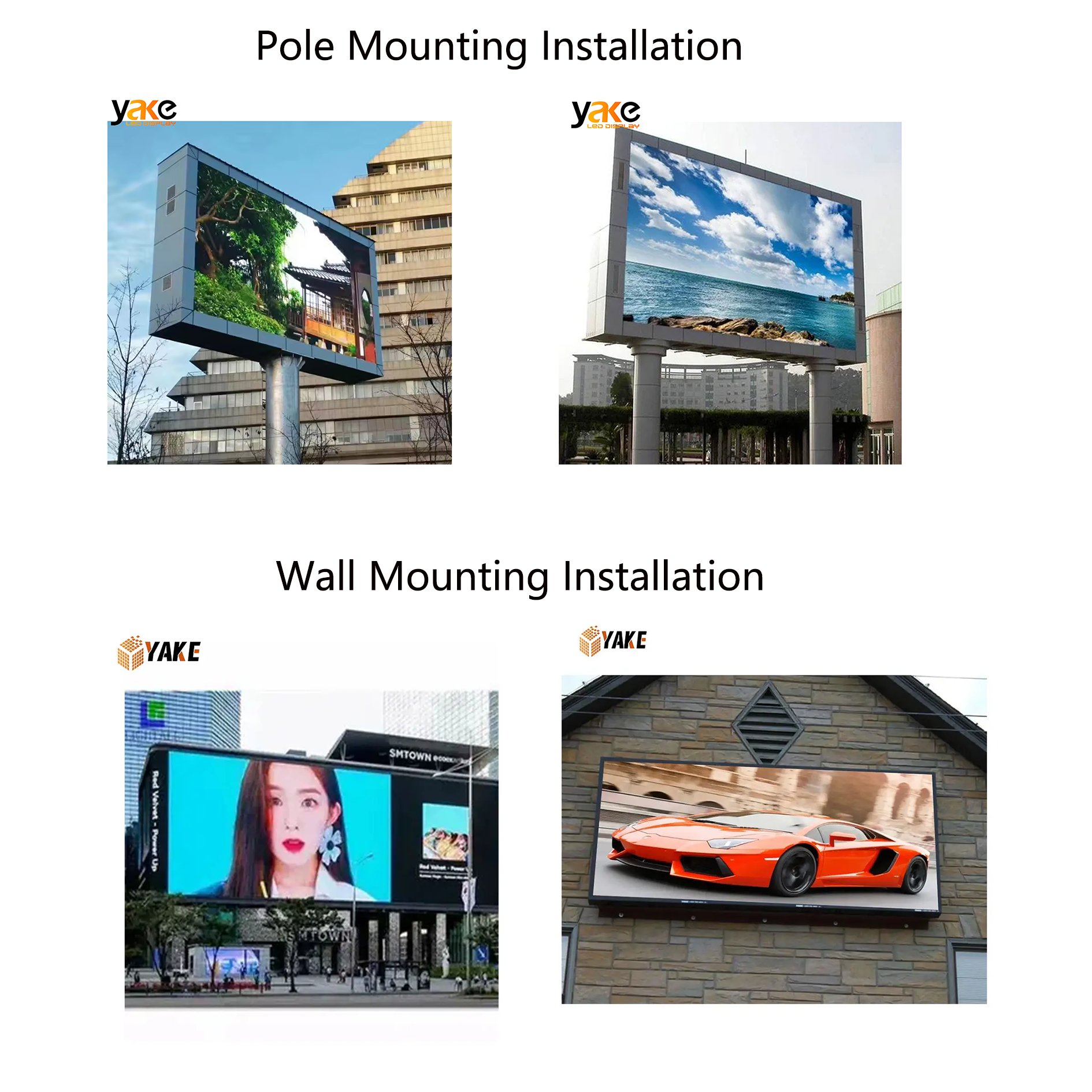 Full Color HD 3D P2.5 P3 P4 P5 P6 P8 P10 Waterproof Outdoor Large Video Wall Digital LED Advertising Display LED Screen Board
