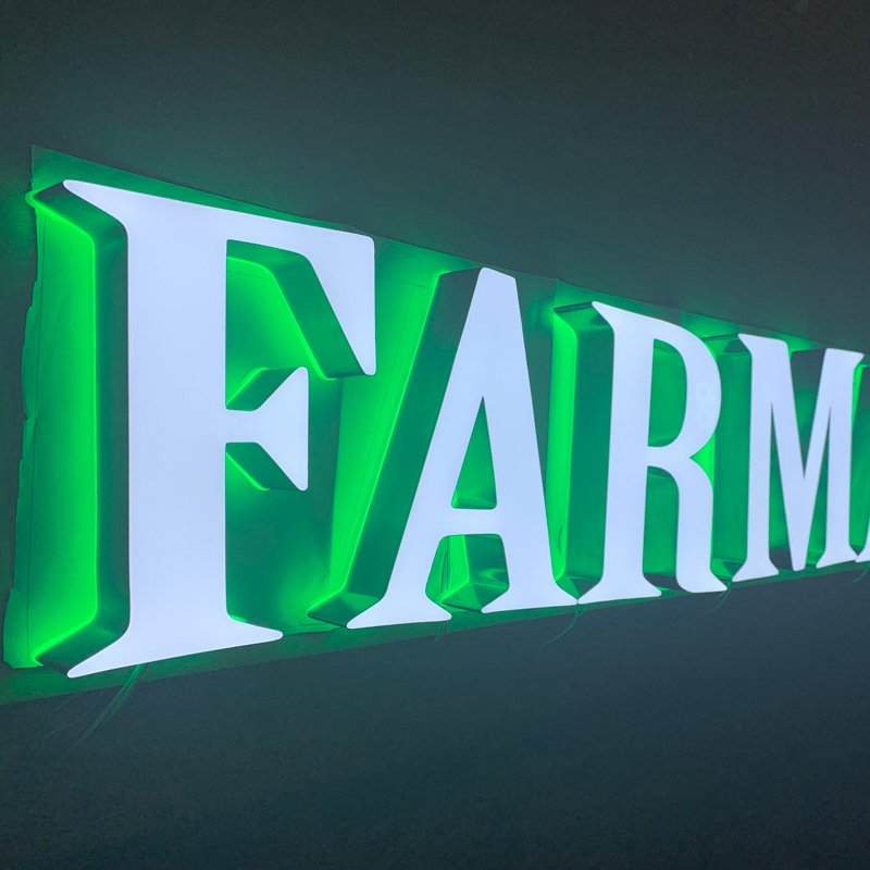 LED sign board 3d logo office outdoor illuminated store business signage wall logo led 3d letter custom sign