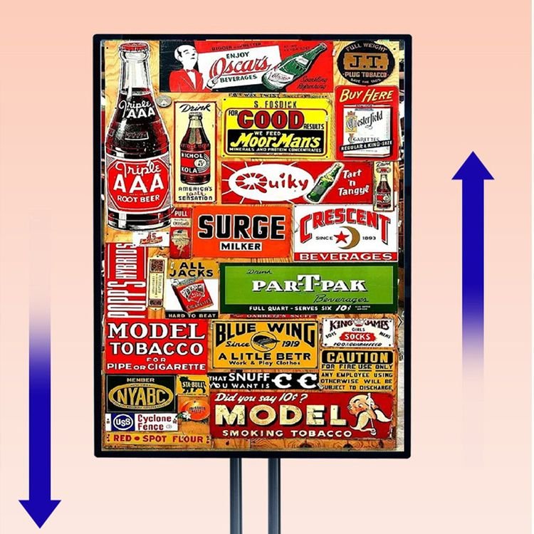 Top quality Black Bracket light box signage menu board commercial advertising window display stand