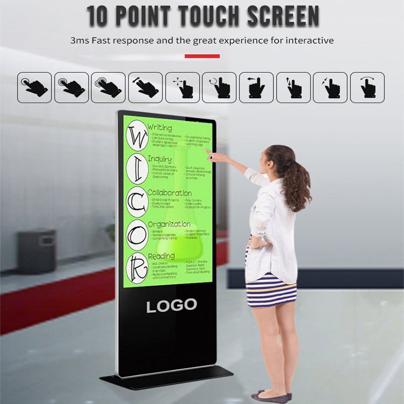Indoor Floor-standing LED Video Advertising Screen Digital Signage Equipment for Media Publicity Boards and Poster Displays