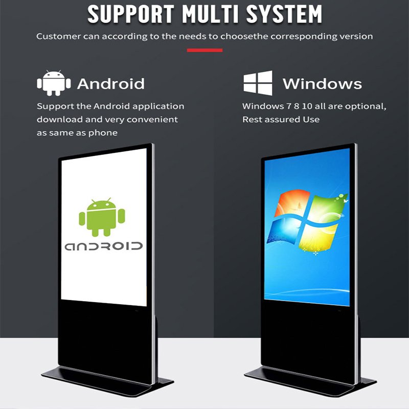 Indoor Floor-standing LED Video Advertising Screen Digital Signage Equipment for Media Publicity Boards and Poster Displays