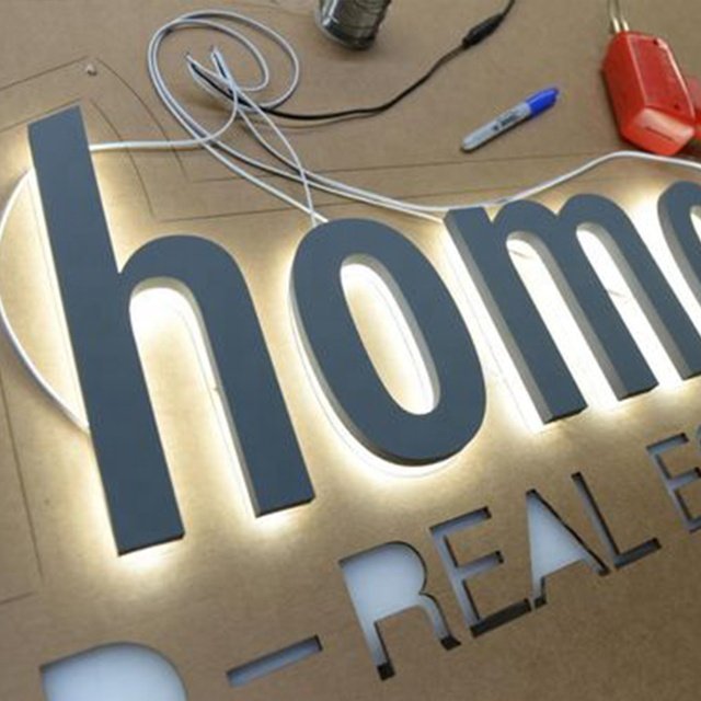 Custom Led Sign Board Outdoor Advertising Led Light Signs Metal Backlit Led Channel Letters For Business