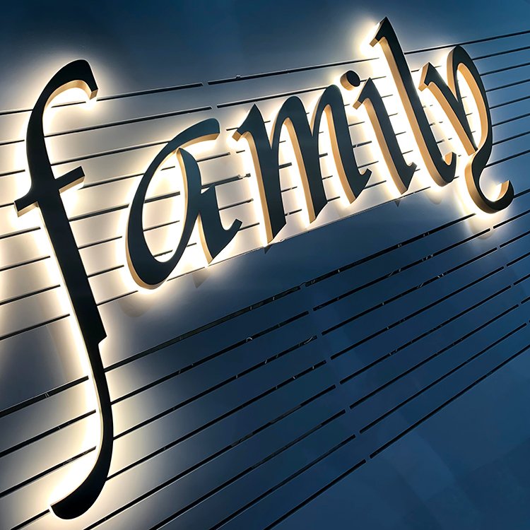 Best sales backlit letters led sign for decoration 3D office led illuminated business logo led letter signs for business