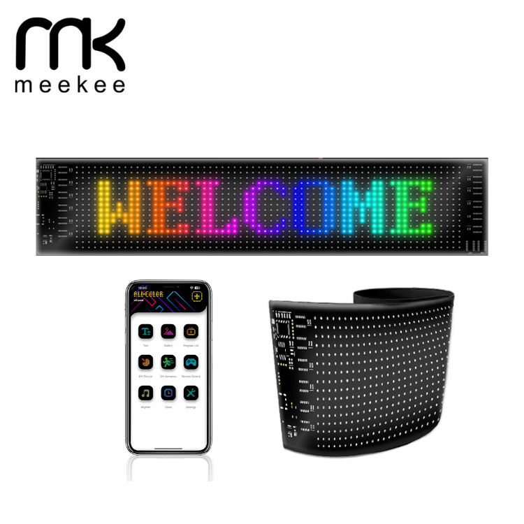 Multiple panel advertising flexible car screen led