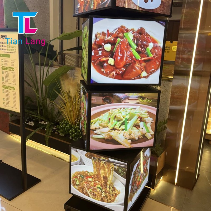 TianLang High Quality Custom Outdoor Square Box Light Floor Aluminum Frame Led Module 12v Acrylic Advertising Lightbox Sign