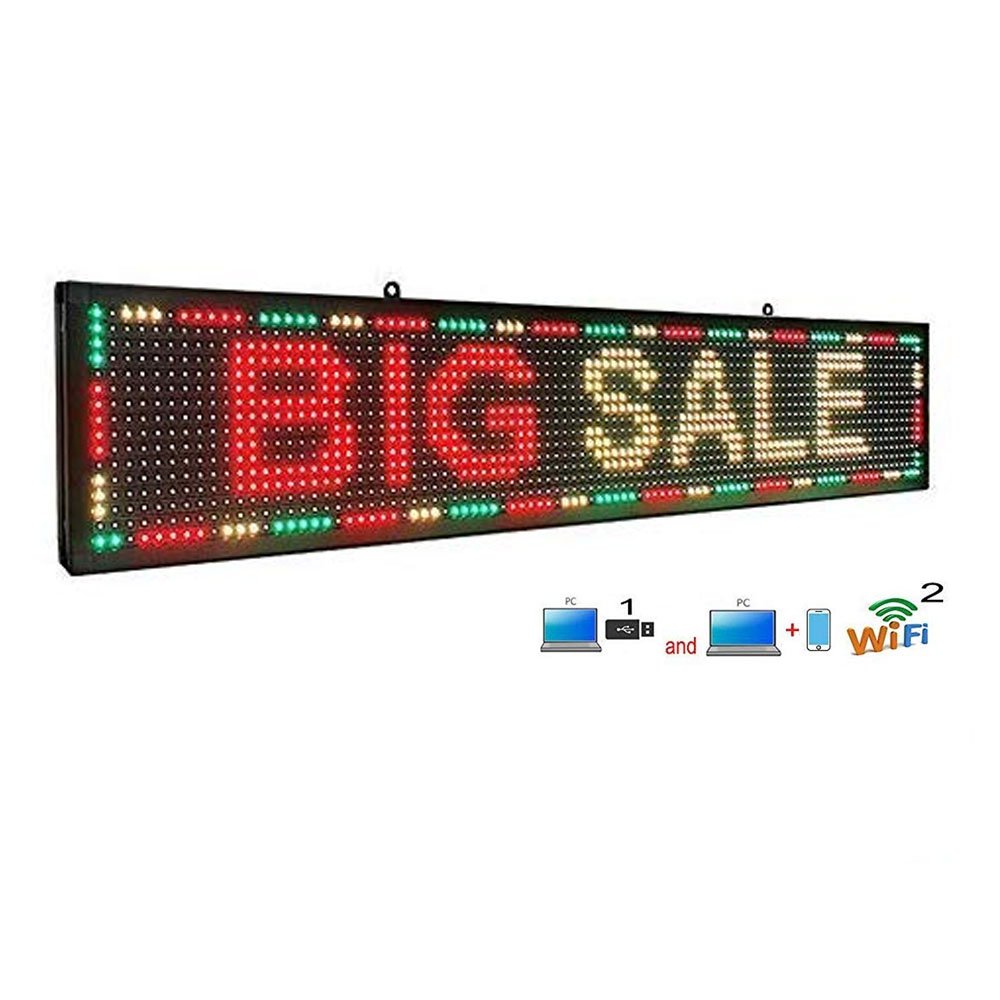 Outdoor Capacitive P5 P10 Wifi Full Color LED Moving Programmable Scrolling Message Sign Display Screen