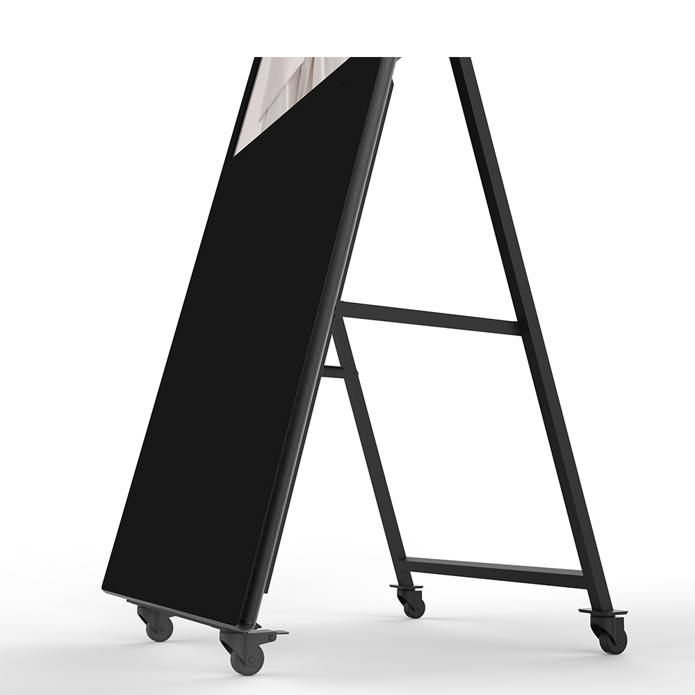 Portable LCD Poster Screen Display Kiosk Touch Media Welcome Displays Stand Floor Movable Digital Advertising Board