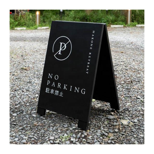Custom Portable Plastic A-Frame Advertising Board Durable Folding Signage Design for Sidewalk Pavement Perfect Stand