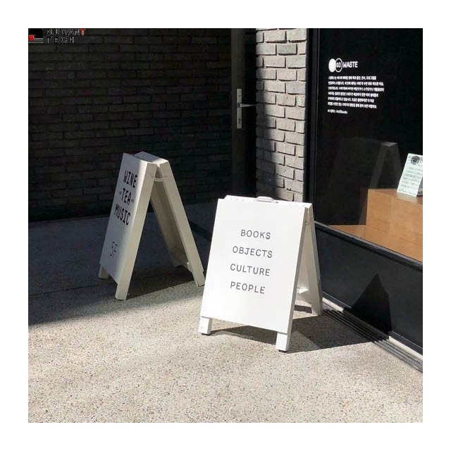 Custom Portable Plastic A-Frame Advertising Board Durable Folding Signage Design for Sidewalk Pavement Perfect Stand