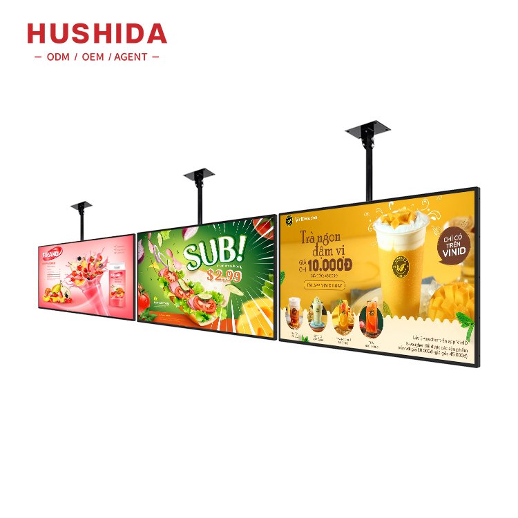 32 inch Android 9.0 Ceiling Mounted Roof Hanging Advertising Display Screen Restaurant Menu Poster Ad Screen