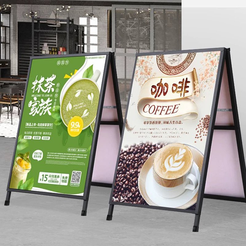 Trade Fairs Advertising Board Solution Portable Double-Sided Poster Stand