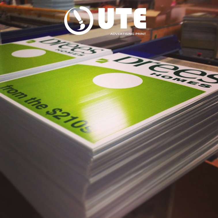 Outdoor Custom Printed Company Sign Board, Real Estate Corflute Board Printing
