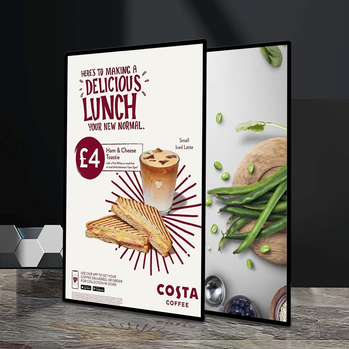 Ultra-Slim LED Illuminated Light Box Business Advertising Display Frame-Backlit Menu Board for Restaurants, Shops