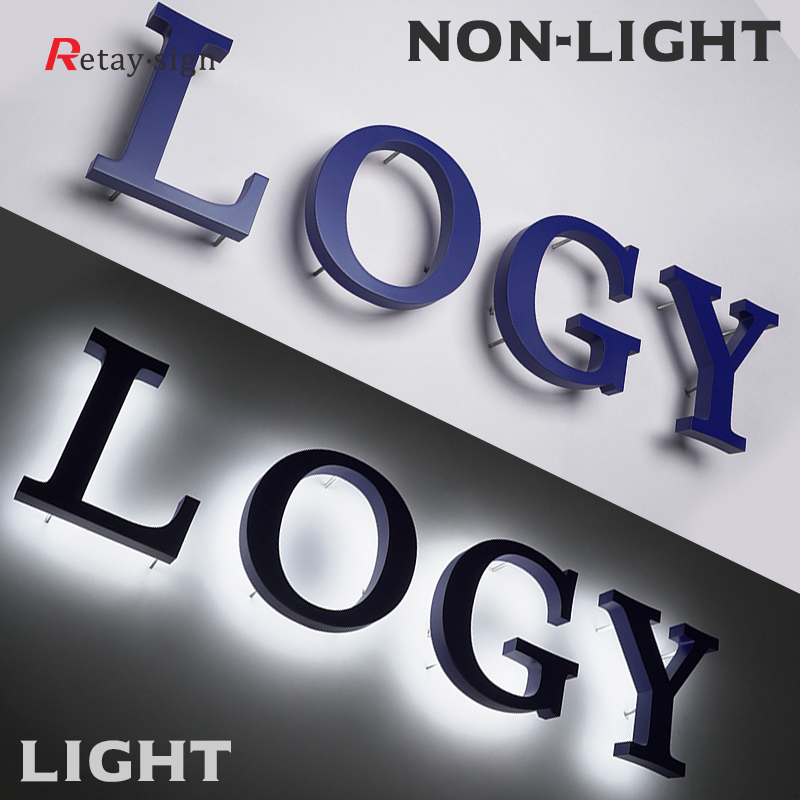 Indoor outdoor custom backlit signs Illuminated logo open shop barber backlit signs LED channel letters backlit signs