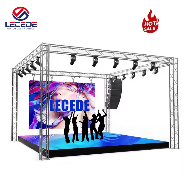 Lecede custom p2.6 p3.91 church stage backdrop digital sign board Indoor flexible p2.5 video wall display advertising led screen