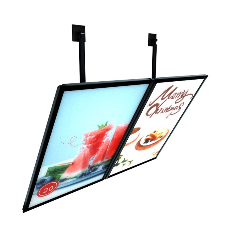 Custom hanging mount Restaurant menu acrylic panel commercial menu board display Restaurant Advertising light box