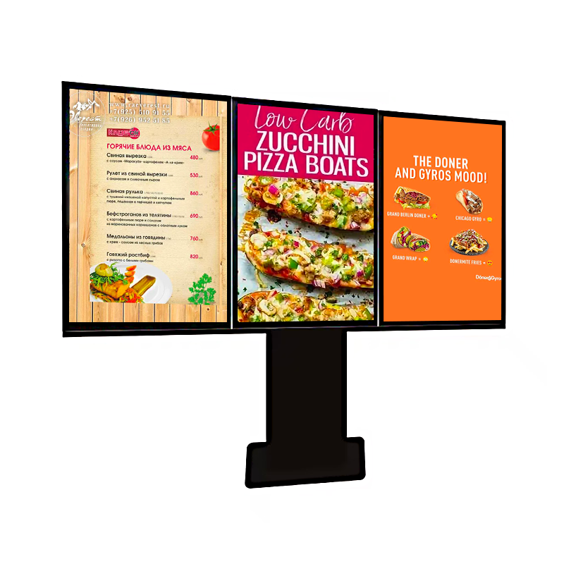 Wall mounted super thin TFT Screen 55 65inch LCD Advertising Display Digital Signage Menu Board for restaurant