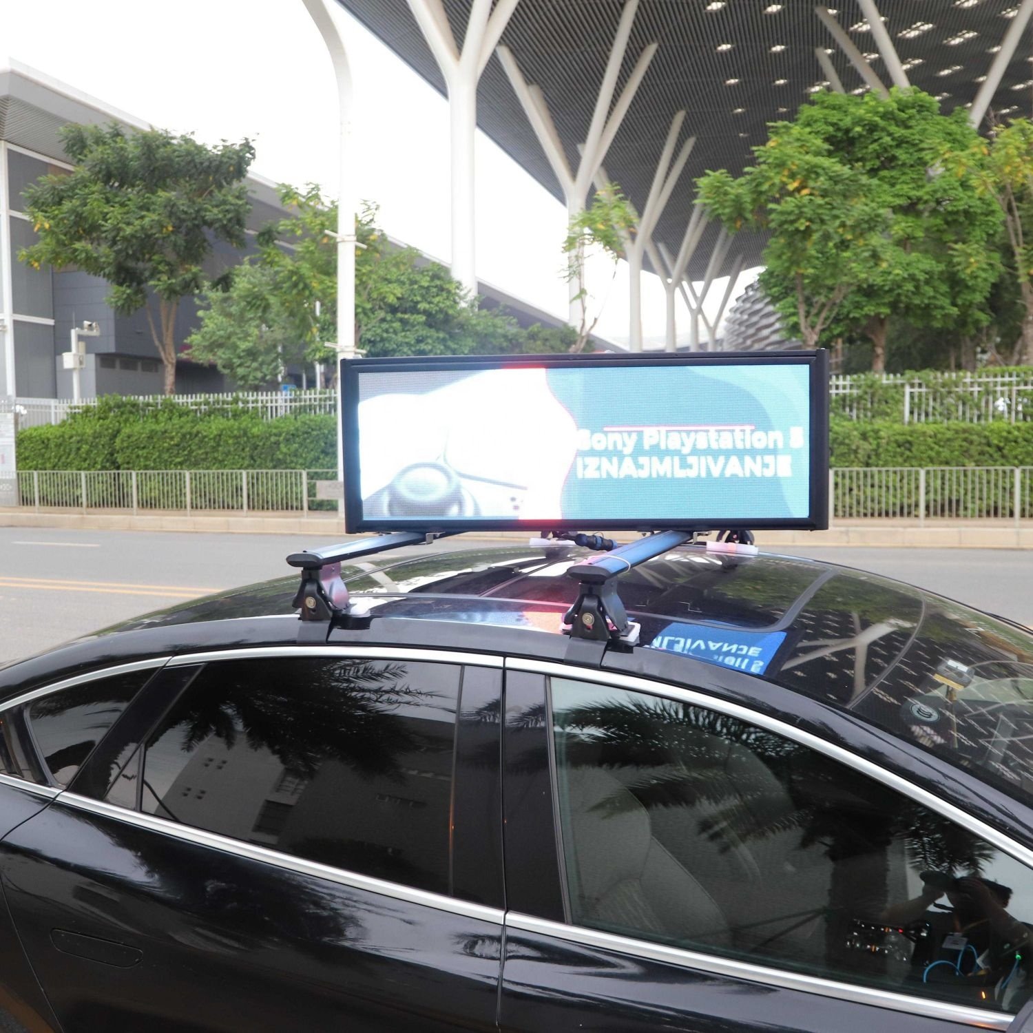 P2.96mm Taxi top led display Three sides display HD Energy saving car top advertising signs taxi roof top board car roof top