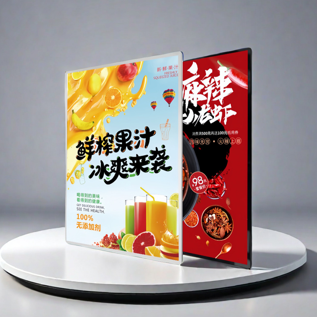 Hot Selling Ultra-Slim Aluminum Profile LED Light Box Sign Backlit Rectangle Display Advertising Posters Banners