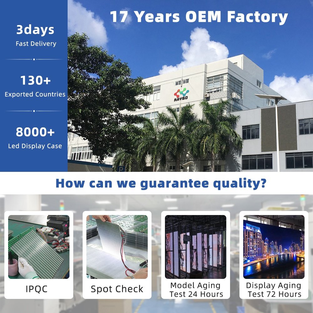RAYBO LED Rental Display High Refresh Advertising Easy Installation Smd 500*1000mm HD Rental P3.91 Fine Pixel Pitch Led Display