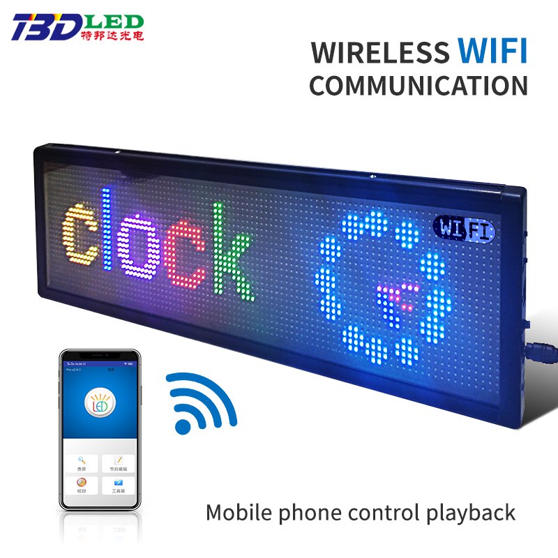 SMD P5 RGB WiFi Programmable LED Sign Screen LED Car Display Moving Text Bus Destination Board LED Window Advertising Display